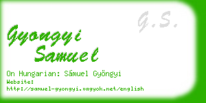 gyongyi samuel business card